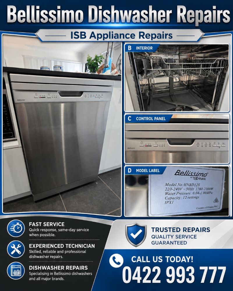 Bellissimo by Technika Dishwasher Not Working Pimpama