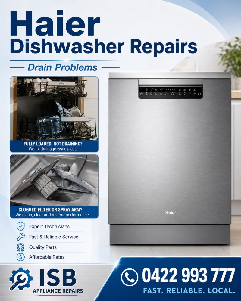 Haier Dishwasher Not Draining Broadbeach