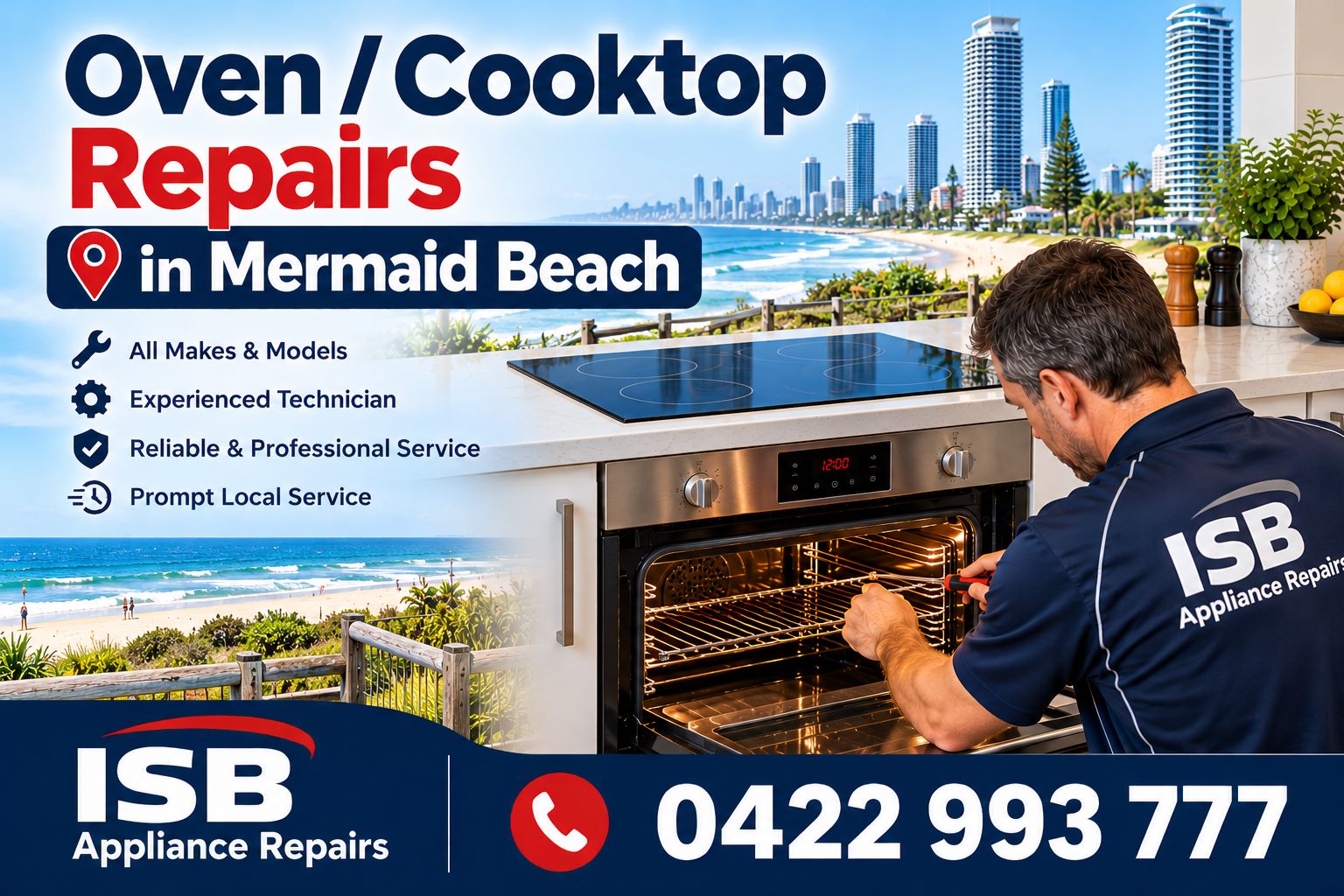 Oven and Cooktop Repairs Mermaid Beach Gold Coast
