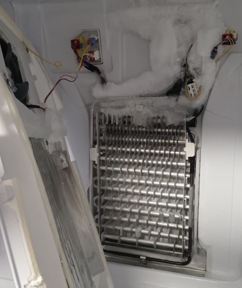 Samsung fridge ice build up behind rear panel Ormeau
