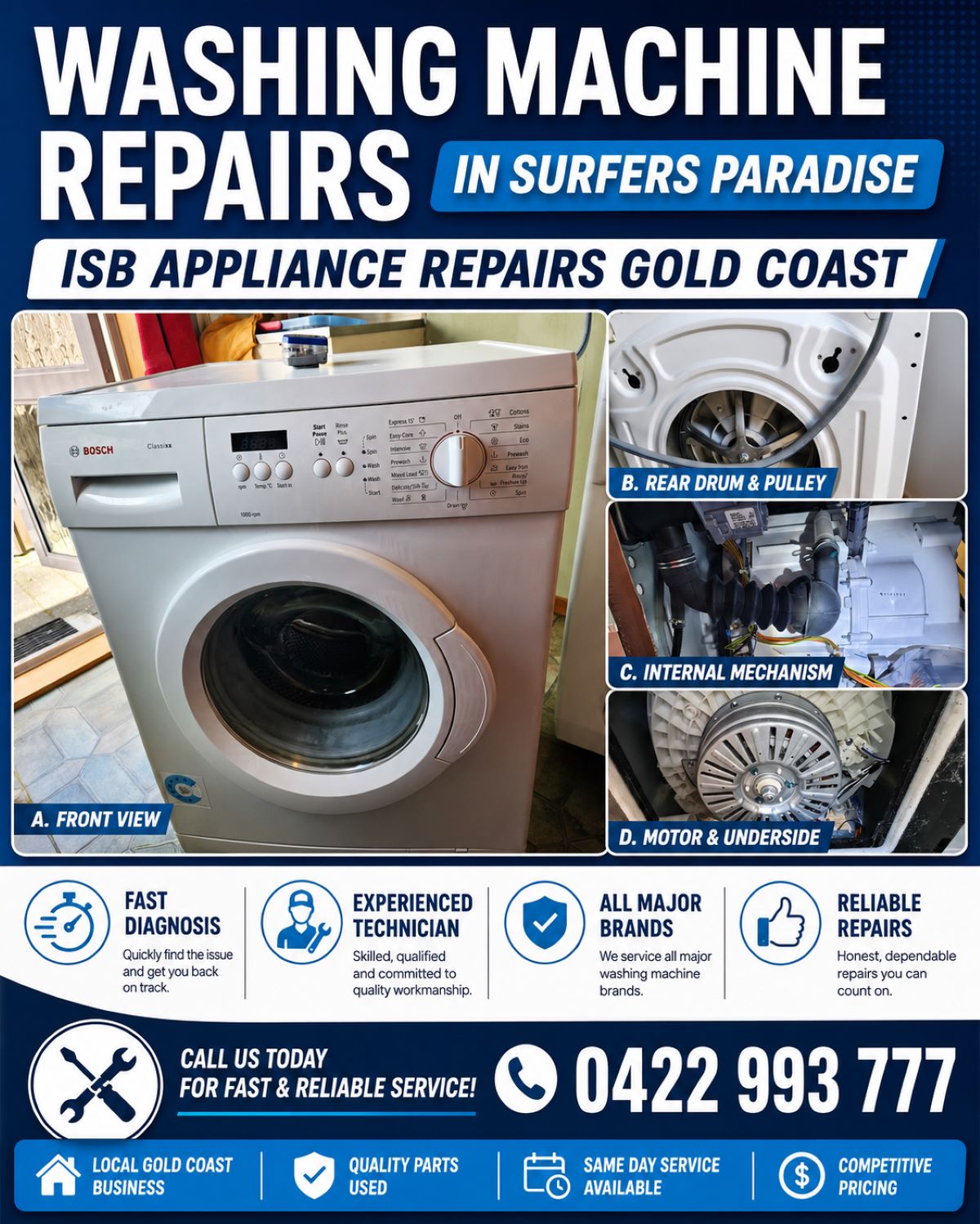 Washing Machine Repairs Surfers Paradise
